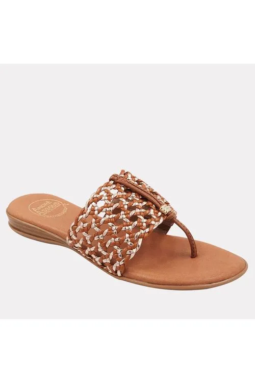 André Assous Nice Woven Featherweights ™ Woven Flip Flop Sandals | Cuero Multi