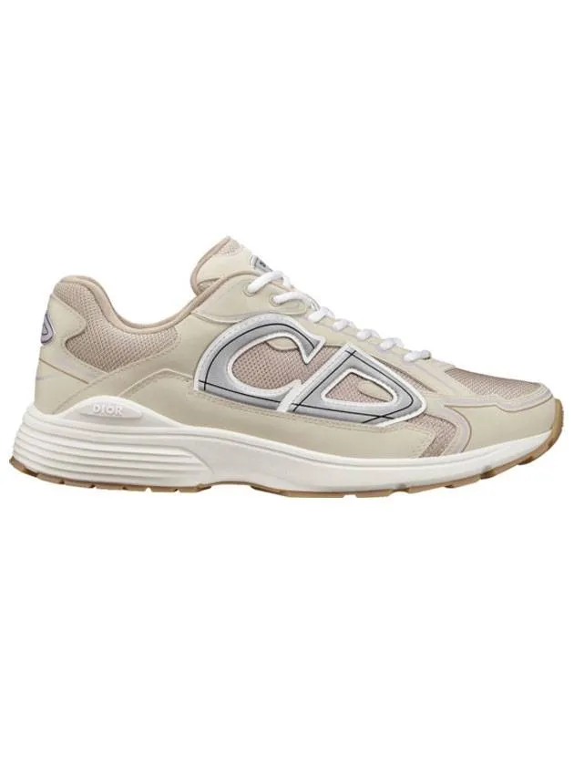 B30 Logo Mesh Fabric Low-Top Sneakers Cream