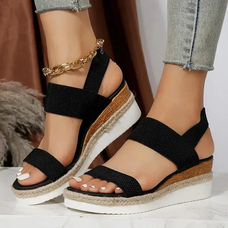 Beatrix - Comfortable Knitted Wedge Sandals for Women