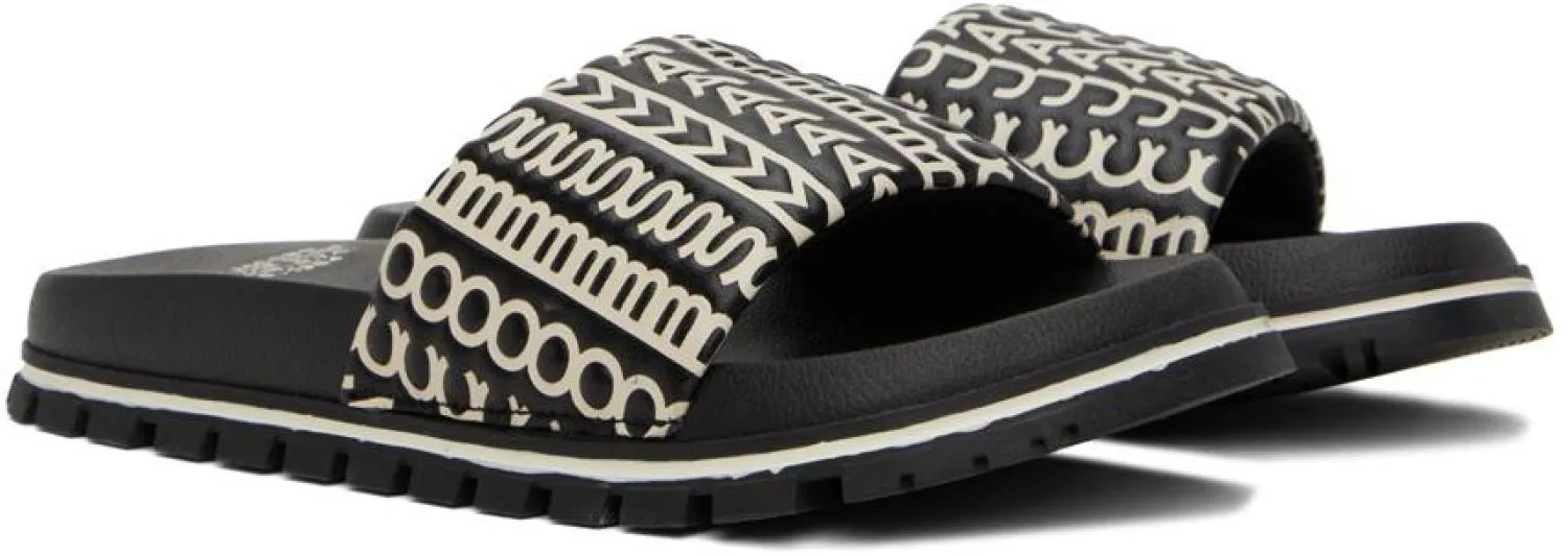 Black & White 'The Monogram Slide' Sandals