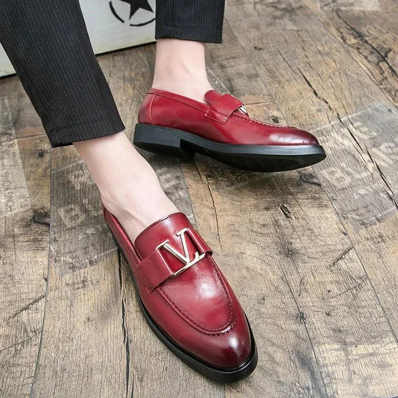 Casual Leather Buckled Men Loafers