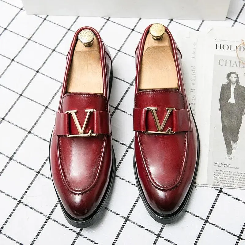 Casual Leather Buckled Men Loafers