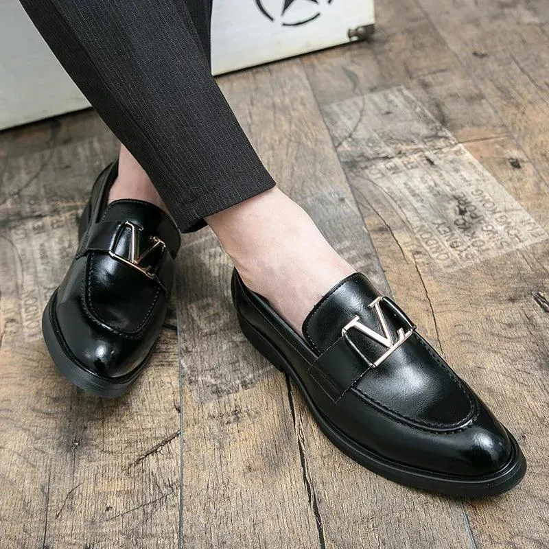 Casual Leather Buckled Men Loafers