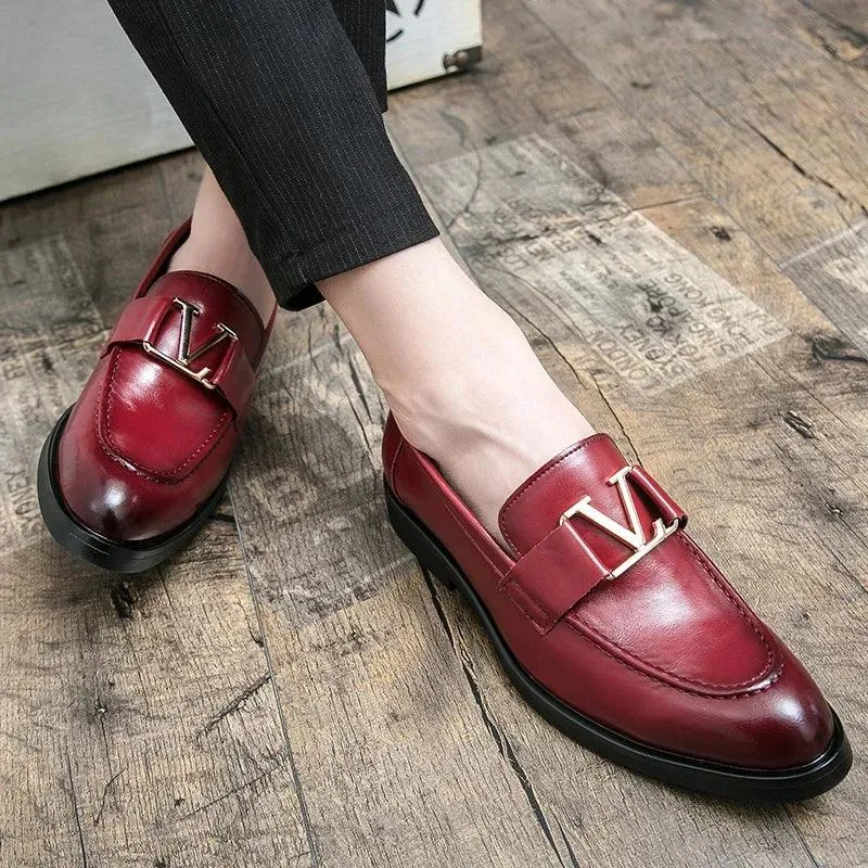 Casual Leather Buckled Men Loafers