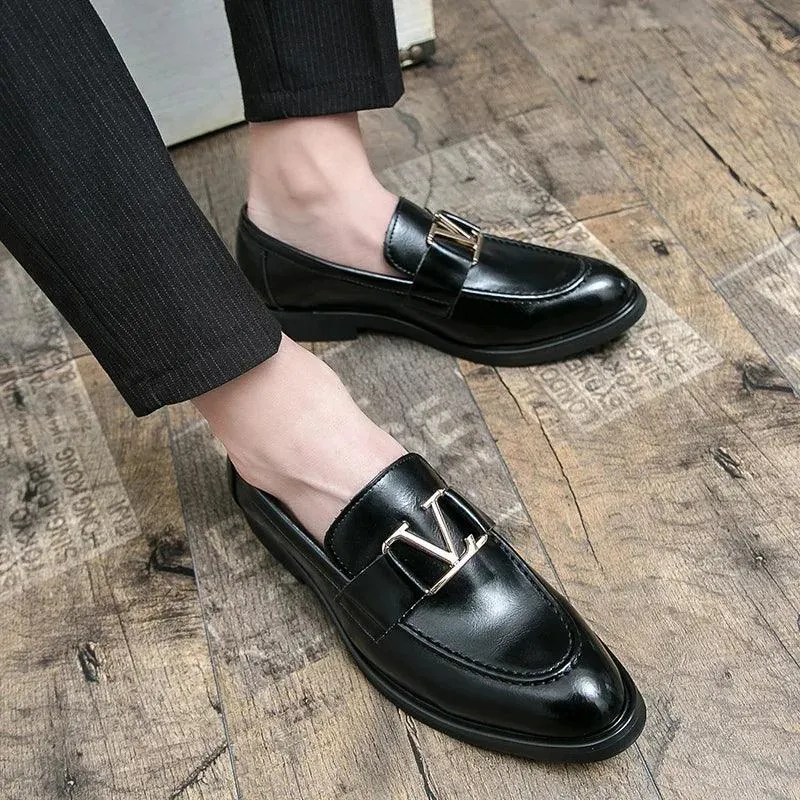 Casual Leather Buckled Men Loafers