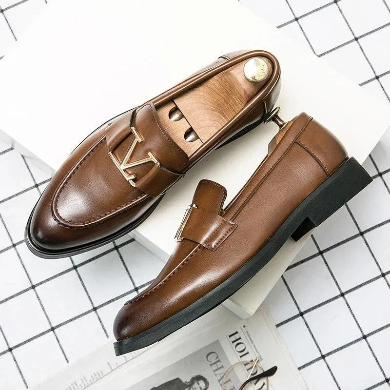 Casual Leather Buckled Men Loafers