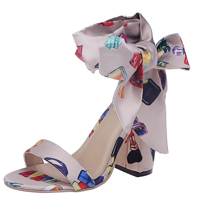 Colorful Bow Tie Sandals