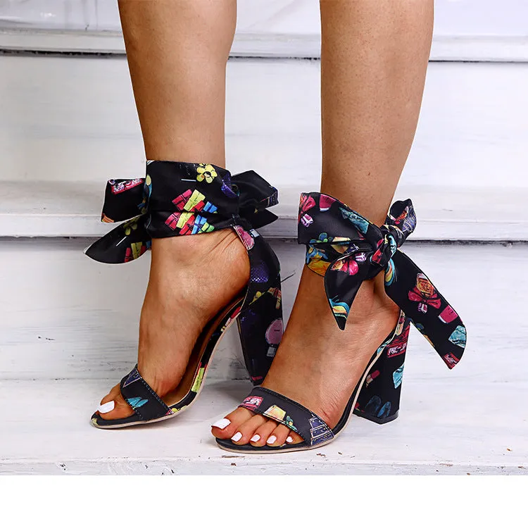 Colorful Bow Tie Sandals