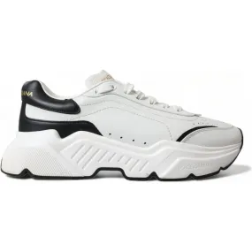 Dolce & Gabbana Chic Black & White Daymaster Leather Sneakers