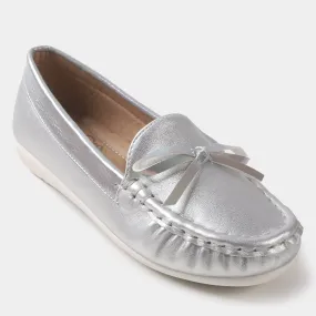 Girls Loafers 202109-3 - SILVER