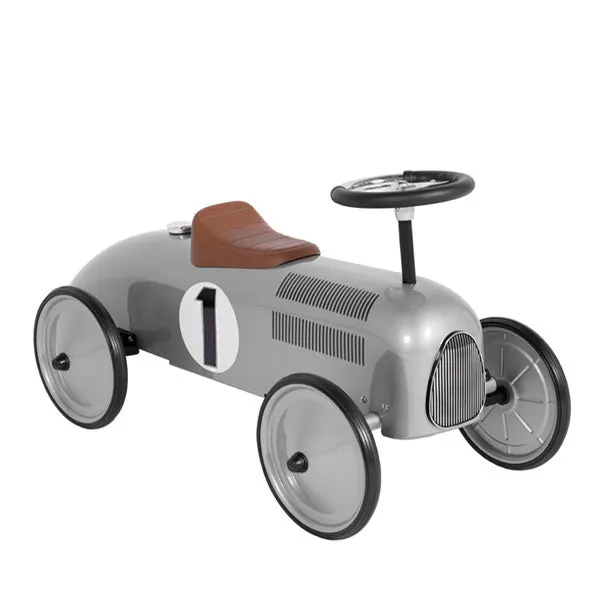 Goki Classic Ride On Metal Car - Silver