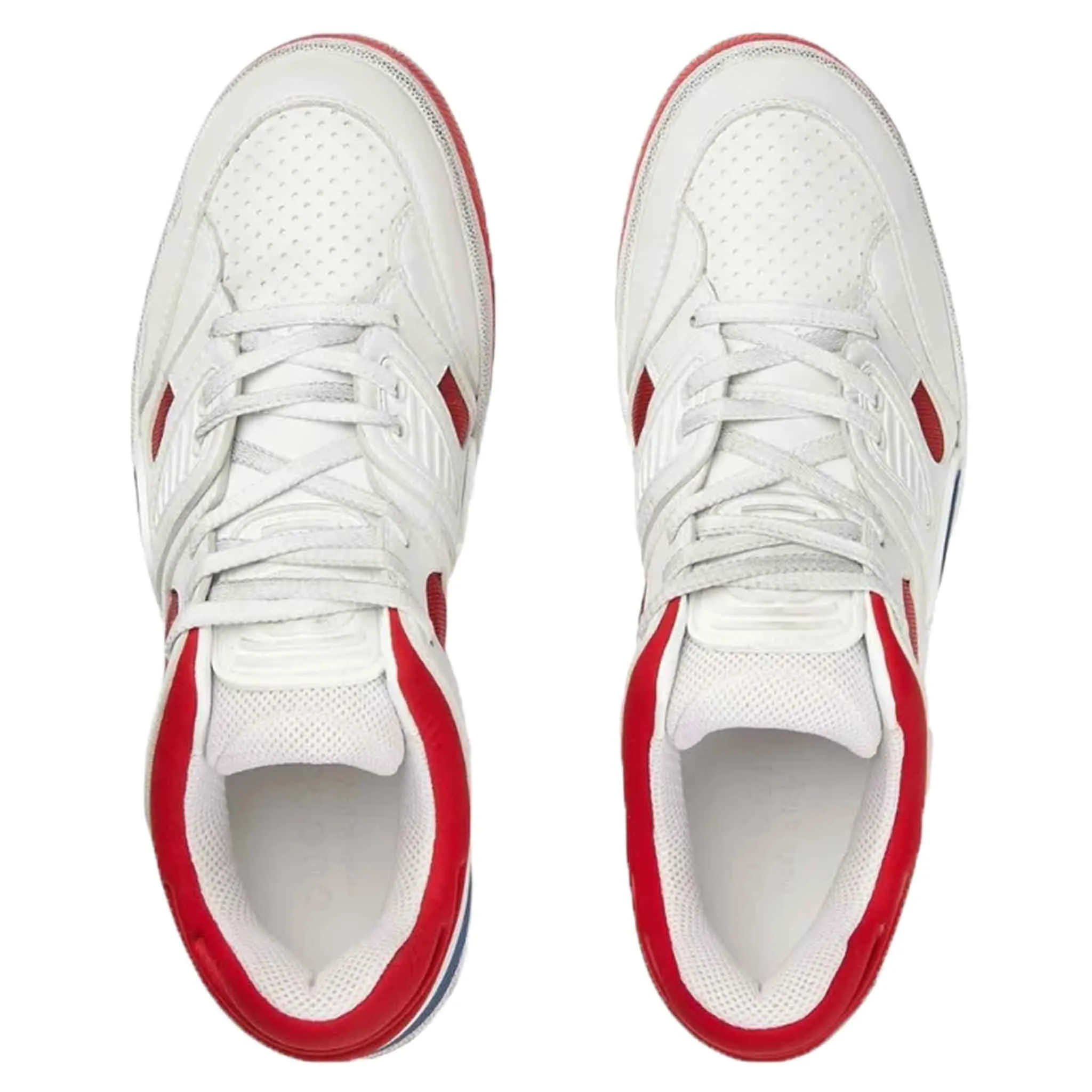 Gucci Baket Low-Top Sneakers in White/Red