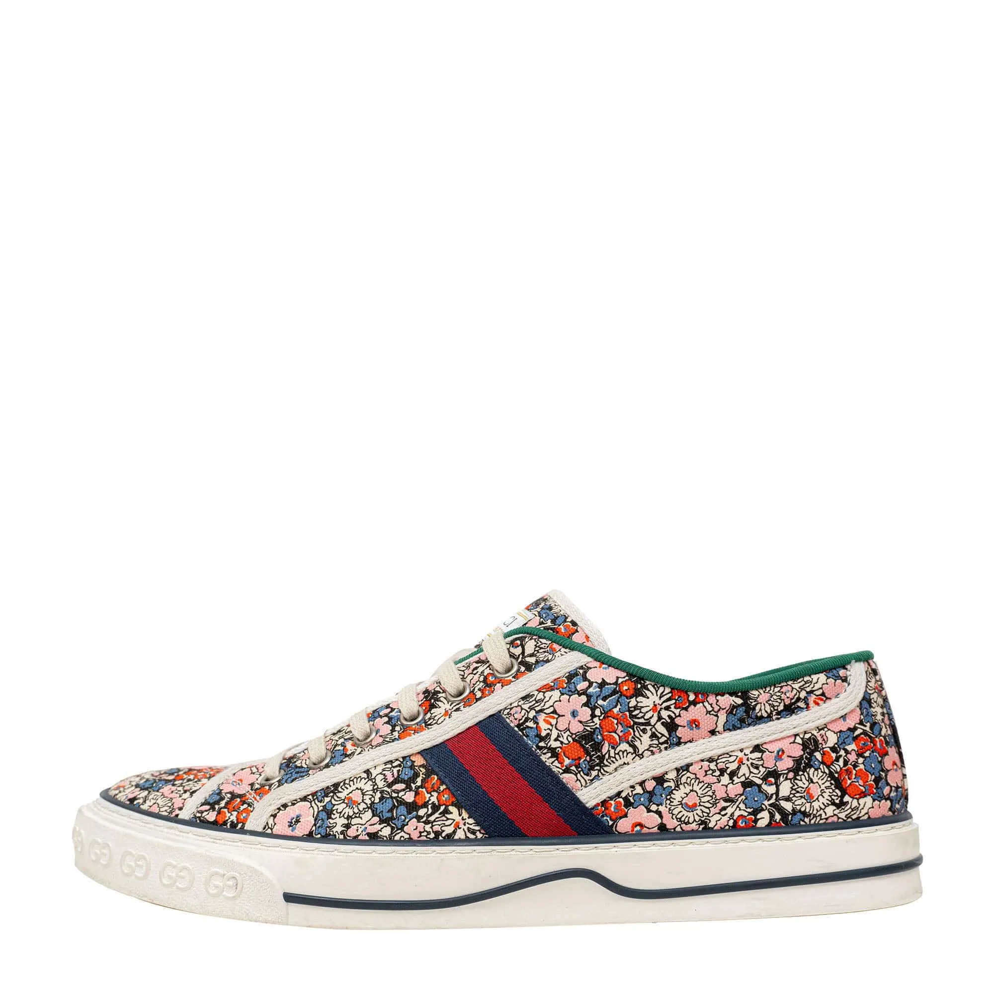 Gucci Tennis 1977 Floral Canvas Sneakers 10 SYCH059