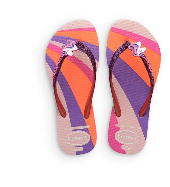 Havaianas Kids Unicorn Slim Glitter Ll Flip Flop Candy Pink- -