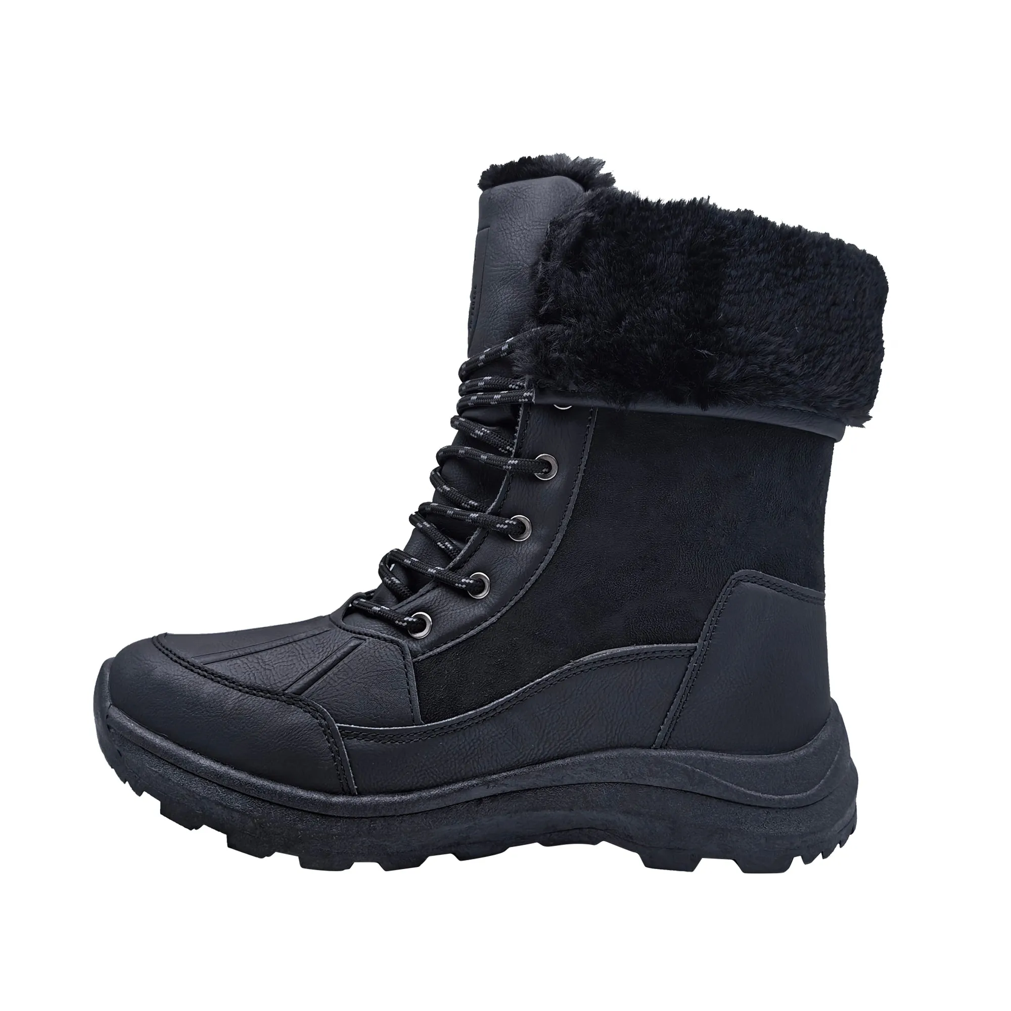 Mountain Ridge Women's Mix Media Boots, Black, -20°C