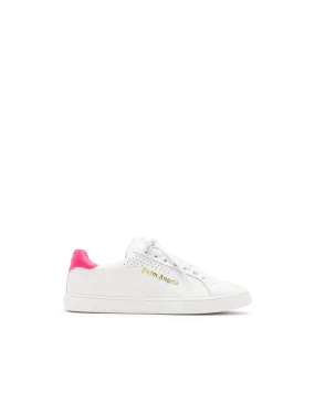 Pink-Detailed Low-Top Sneakers