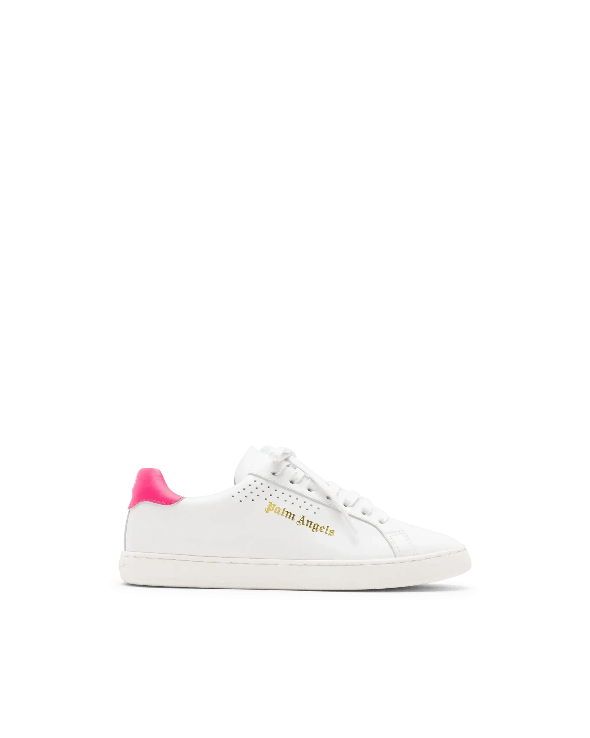 Pink-Detailed Low-Top Sneakers