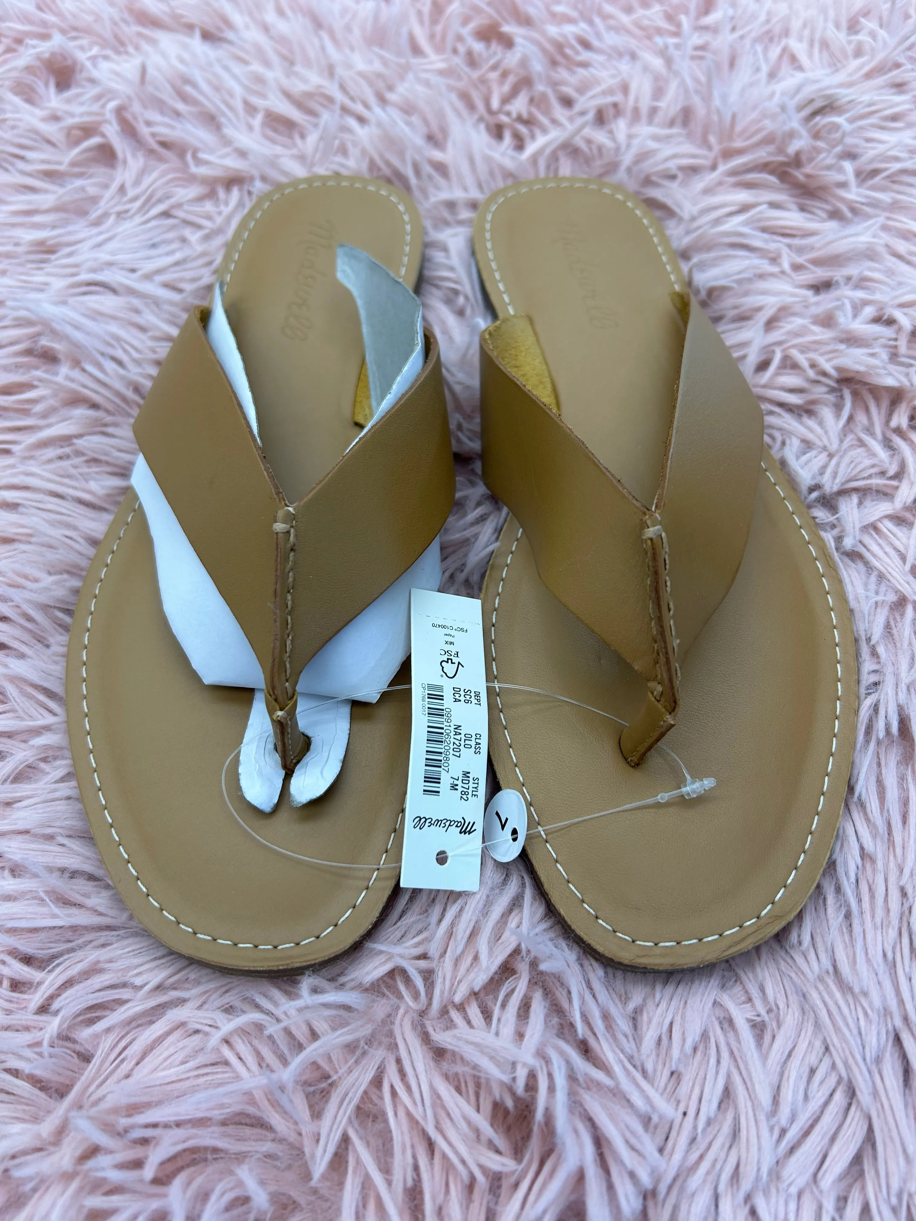 Sandals Flip Flops By Madewell In Nude, Size: 7