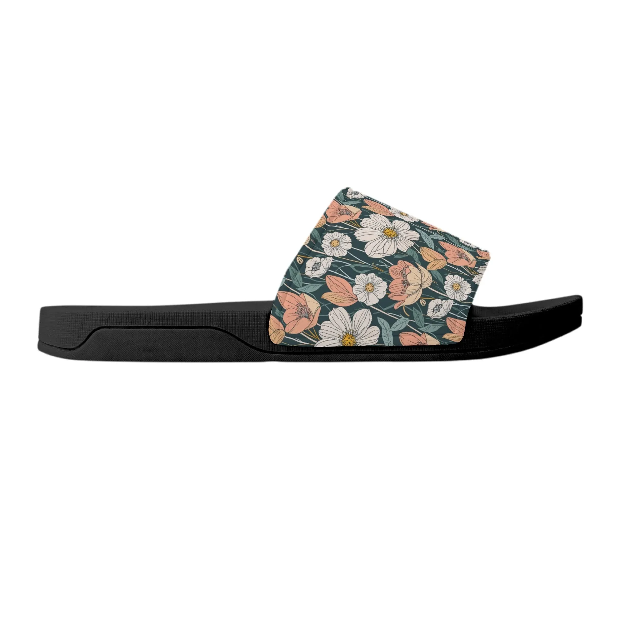 Tulips and Daisys Womens Slide Sandals