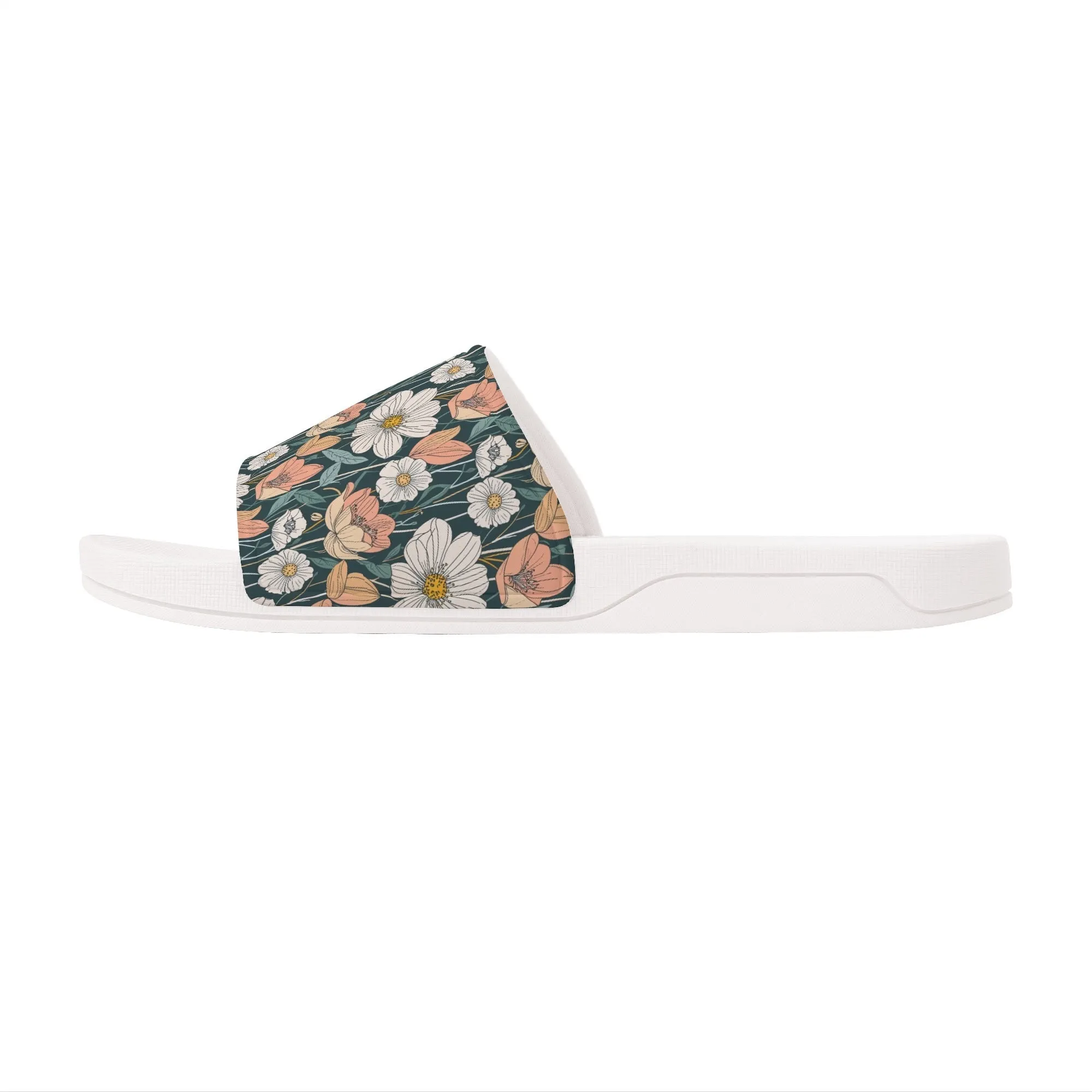 Tulips and Daisys Womens Slide Sandals