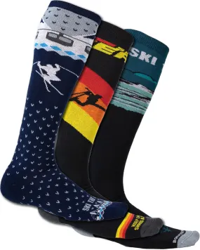 Upslope Lightweight Ski Socks 3 Pack - Mix Pack