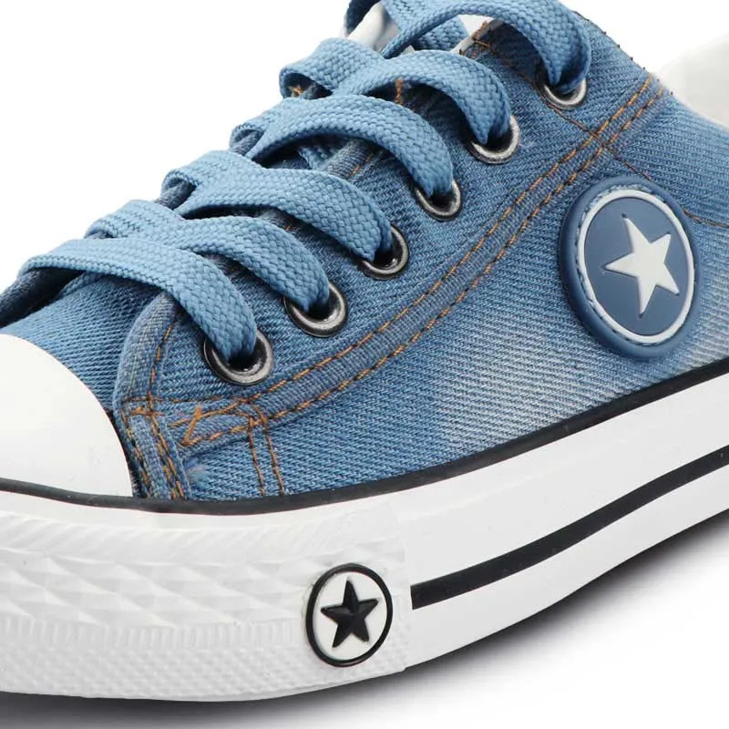 Women Denim Casual Lace Up Canvas Shoes