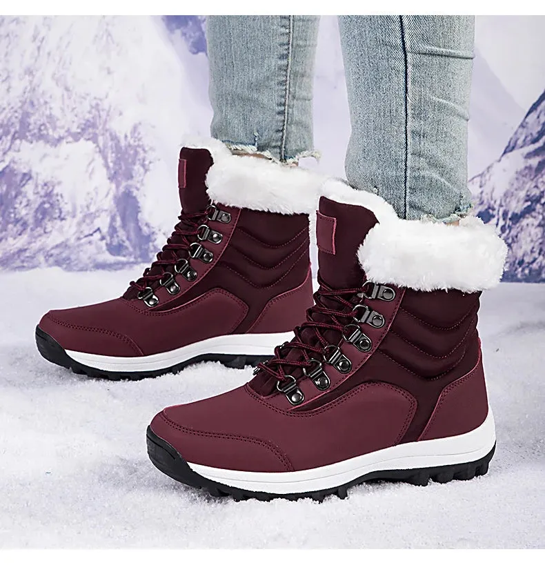 Women’s Outdoor Snow Boots | Warm, Waterproof Sneakers with Thick Sole